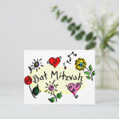 Carte Postale Bat mitzvah (Debout devant)