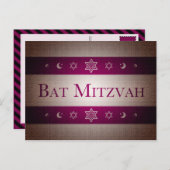 Carte Postale Bat mitzvah (Devant / Derrière)