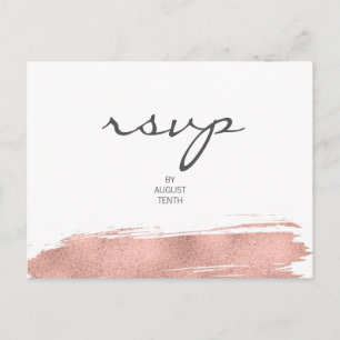 Carte postale Bat mitzvah RSVP rose Gold