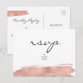 Carte postale Bat mitzvah RSVP rose Gold (Devant / Derrière)