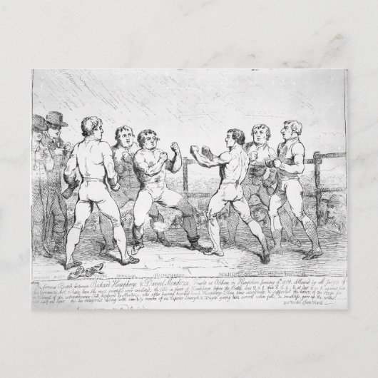 Carte Postale Bataille célèbre entre R.Humphreys et D. (Devant)