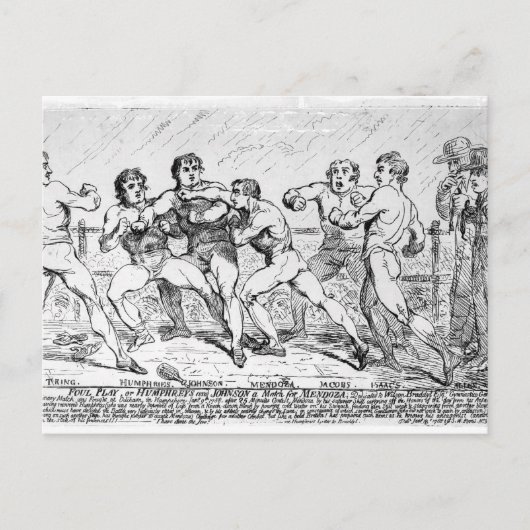 Carte Postale Bataille célèbre entre R.Humphreys et D. (Devant)