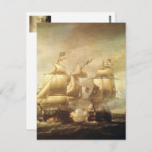 Carte Postale Bataille classique de mer 1 (Devant / Derrière)