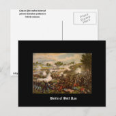 Carte Postale Bataille de Bull Run (Devant / Derrière)