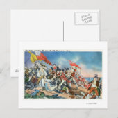 Carte Postale Bataille de Bunker Hill Scene - Charlestown, MA (Devant / Derrière)