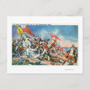 Carte Postale Bataille de Bunker Hill Scene - Charlestown, MA