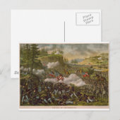 Carte Postale Bataille de Chickamauga, publié vers 1890 (Devant / Derrière)