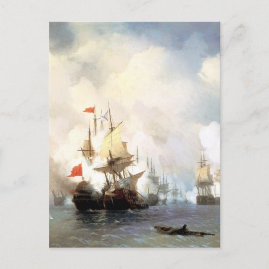 Carte Postale Bataille de Chios, Ivan Aivazovsky (Devant)