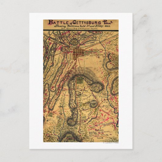 Carte Postale Bataille de Gettysburg (Devant)