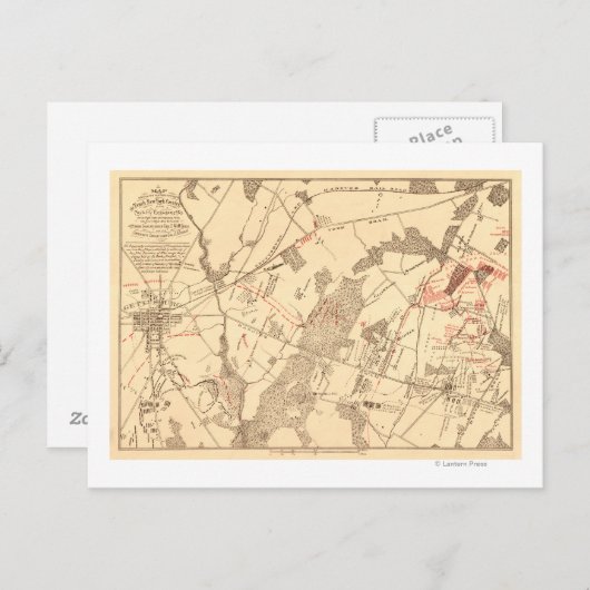 Carte Postale Bataille de Gettysburg (Devant / Derrière)