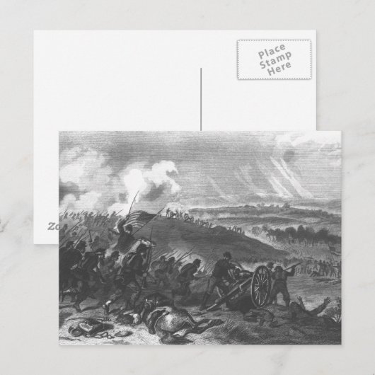Carte Postale Bataille de Gettysburg (Devant / Derrière)