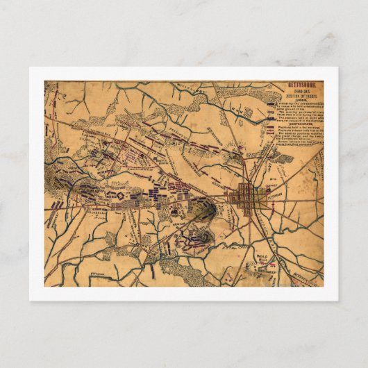 Carte Postale Bataille de Gettysburg 14 (Devant)