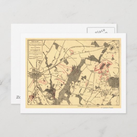 Carte Postale Bataille de Gettysburg 15 (Devant / Derrière)