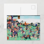 Carte Postale Bataille de Kawanakajima, Ukiyo-e (Devant / Derrière)