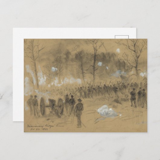 Carte Postale Bataille de la crête missionnaire (Devant / Derrière)