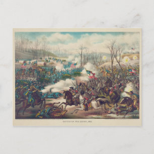 Carte Postale Bataille de la guerre civile américaine à Pea Ridg