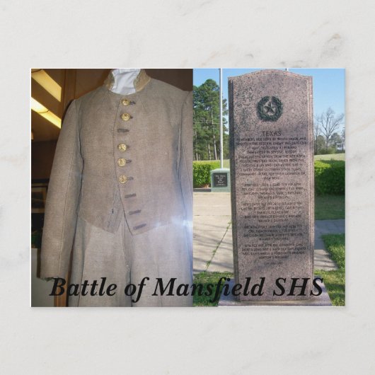 Carte Postale Bataille de Mansfield Louisiana (Devant)