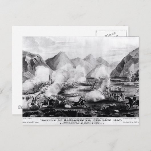 Carte Postale Bataille de Sacramento (Devant / Derrière)