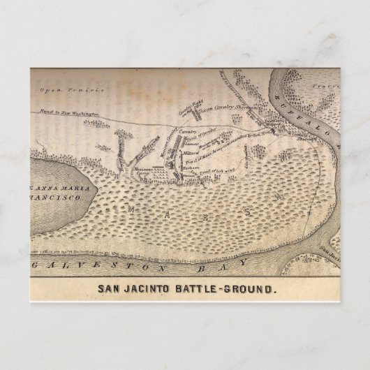 Carte Postale Bataille de San Jacinto (Devant)