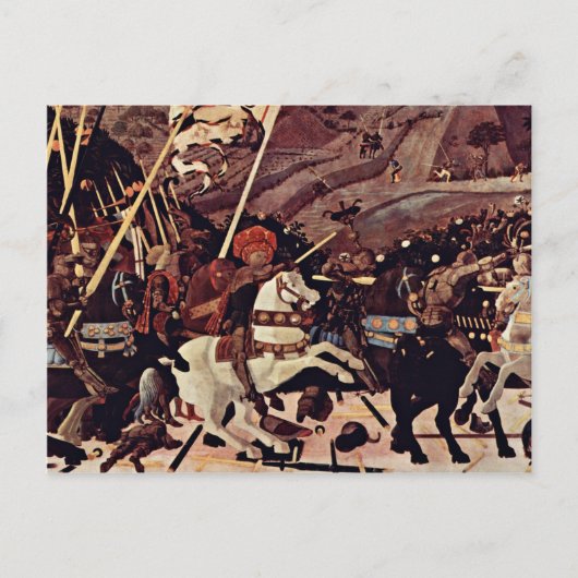Carte Postale Bataille De San Romano Par Paolo Uccello (Devant)