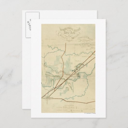 Carte Postale Bataille de Stones River - Guerre civile Panoramiq (Devant / Derrière)