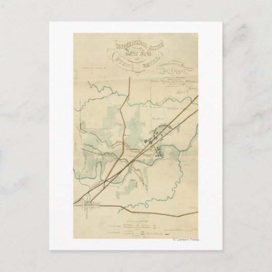 Carte Postale Bataille de Stones River - Guerre civile Panoramiq (Devant)