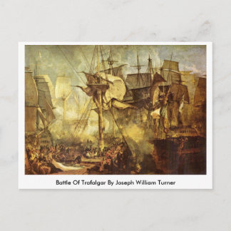 Carte Postale Bataille De Trafalgar Par Joseph William Turner