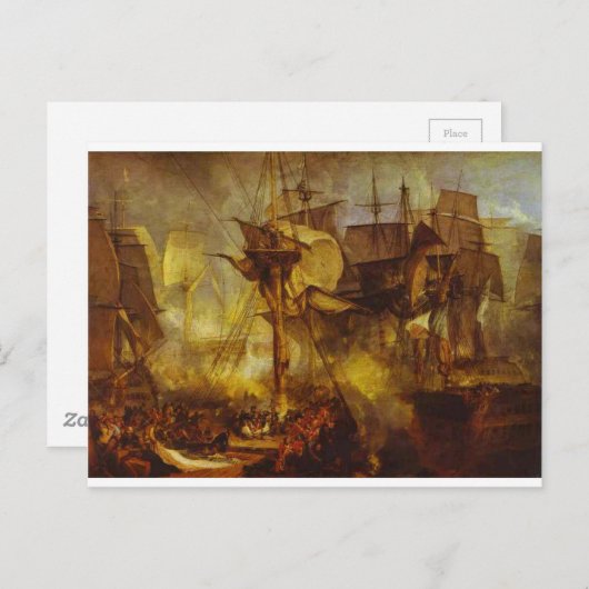 Carte Postale Bataille de Trafalgar, vue du Mizen (Devant / Derrière)