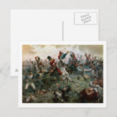 Carte Postale Bataille de Waterloo, le 18 juin 1815, 1898 (coule (Devant / Derrière)