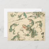 Carte Postale Bataille Des Grenouilles - Kawanabe Kyosai (Devant / Derrière)