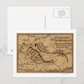 Carte Postale Bataille du désert - Guerre civile Panoramique (Devant / Derrière)