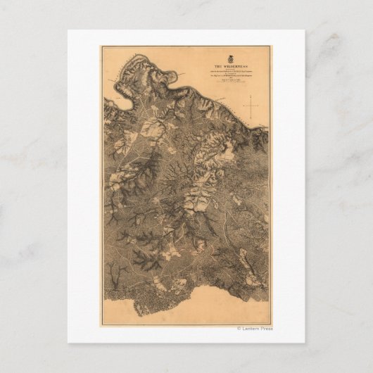 Carte Postale Bataille du désert - Guerre civile Panoramique (Devant)