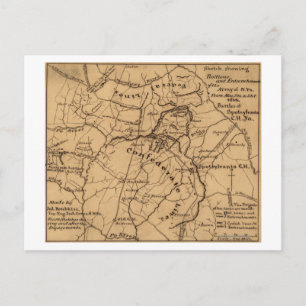 Carte Postale Bataille du désert - Guerre civile Panoramique 2