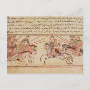 Carte Postale Bataille entre tribus mongoles, 13ème siècle