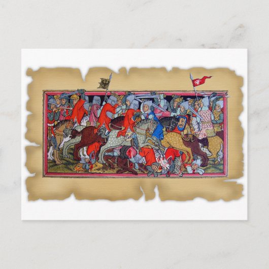 Carte Postale Bataille médiévale (Devant)