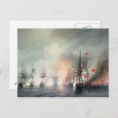 Carte Postale Bataille navale Russe-Turque de Sinop (Devant / Derrière)