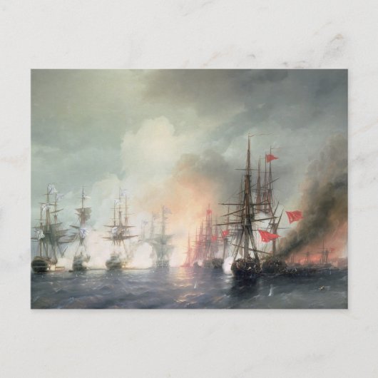 Carte Postale Bataille navale Russe-Turque de Sinop (Devant)