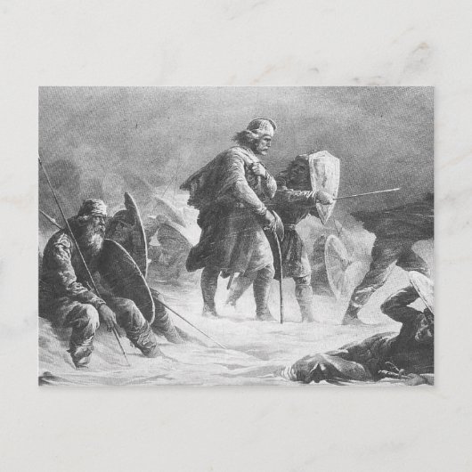 Carte Postale Bataille viking par Knud Bergslien (Devant)