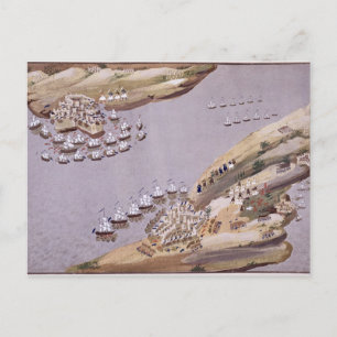 Carte Postale Batailles pour les îles de Crète et Samos, plaque