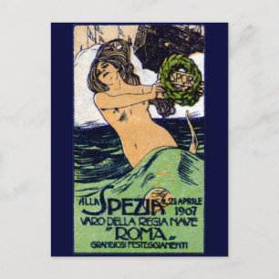 Carte Postale Bataillon italien Roma 1907