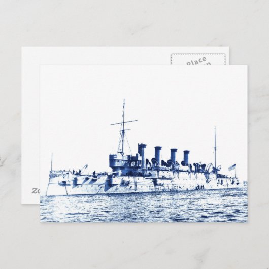 Carte Postale Bataillon vintage USA (Devant / Derrière)