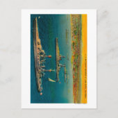 Carte Postale Bataillons américains ancrés à Long Beach (Devant)