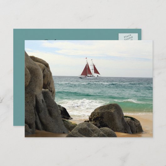 Carte postale bateau (Devant / Derrière)