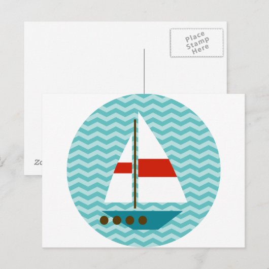 Carte Postale Bateau (Devant / Derrière)