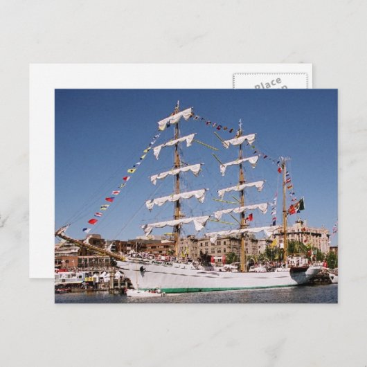 Carte postale bateau (Devant / Derrière)