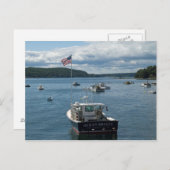 Carte Postale Bateau à Bar Harbour (Devant / Derrière)