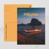 Carte Postale Bateau à El Nido Palawan Philippines (Devant / Derrière)