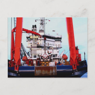 Carte Postale Bateau à moteur "Fennica", quai Edinburgh Leith