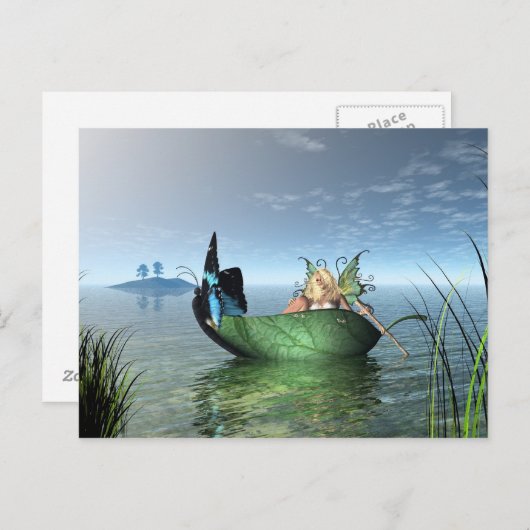 Carte Postale Bateau à papillon (Devant / Derrière)