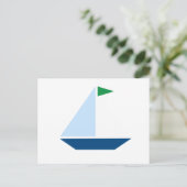 Carte Postale Bateau à pavillon vert (Debout devant)